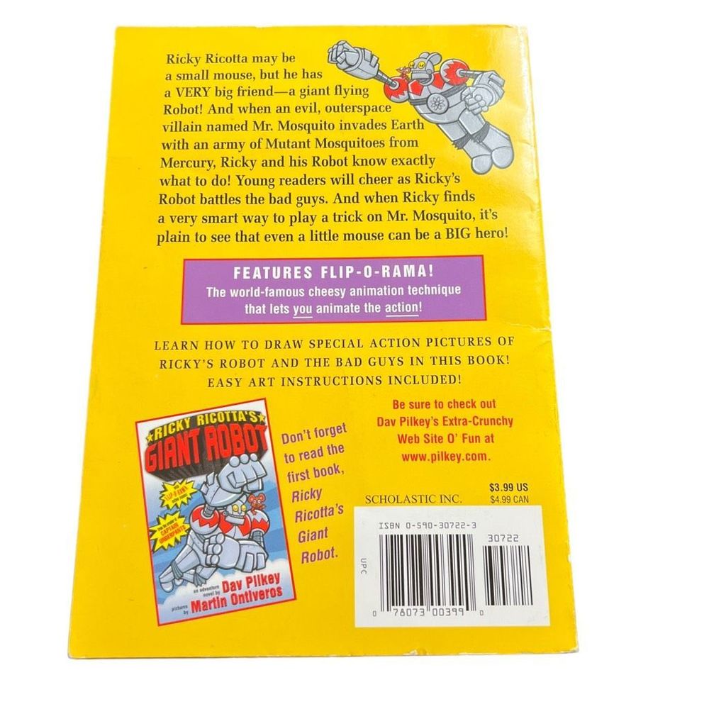 Scholastic Book Set Of 2 Elementary Level Books Ricky Ricotta Robots & Scooters - Picture 11 of 14